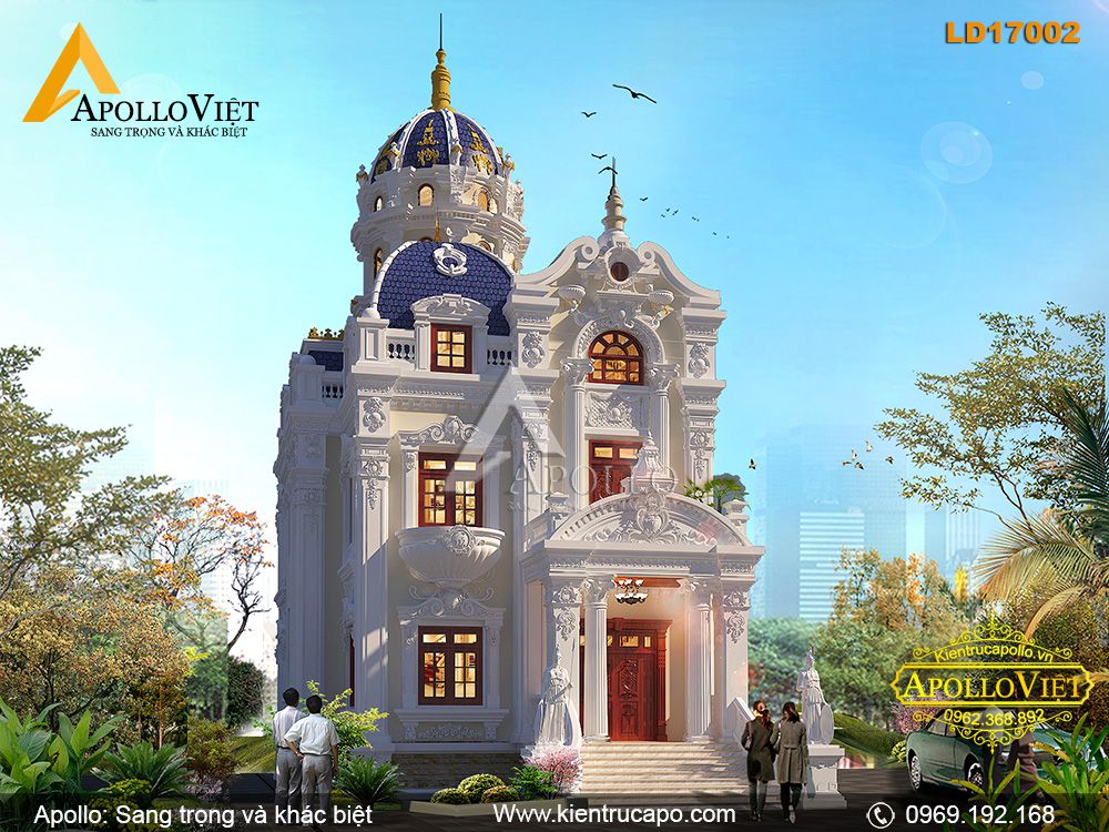 Mẫu dinh thự bề thế thu hút người nhìn (LD17002)